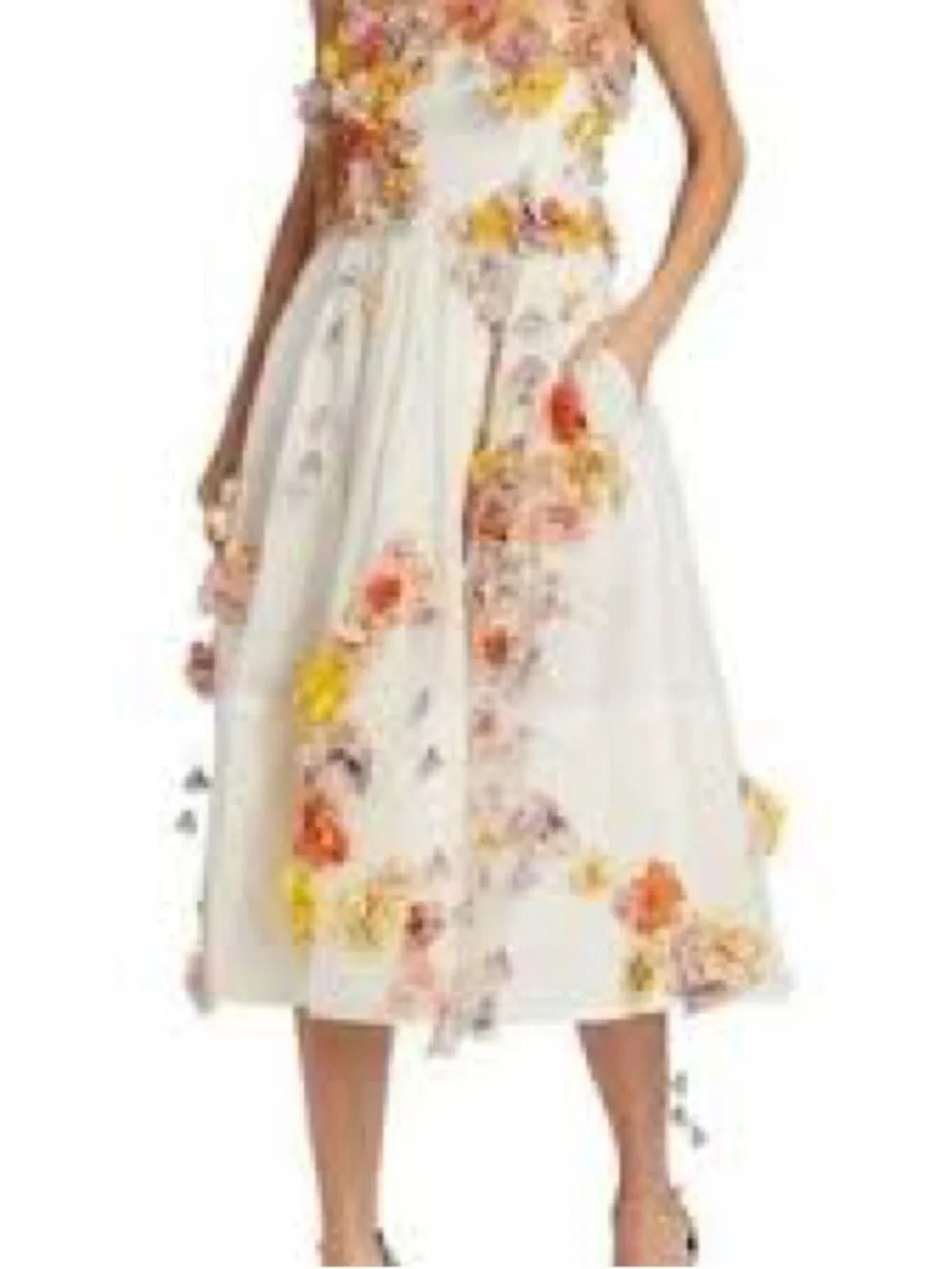 NWT Zimmermann Postcard Appliqué Midi Dress